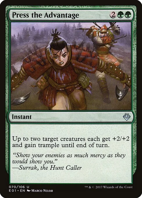 Press the Advantage, carta Magic di tipo Instant illustrata da Marco Nelor