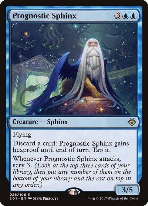 Prognostic Sphinx, carta Magic di tipo Creature — Sphinx illustrata da Steve Prescott
