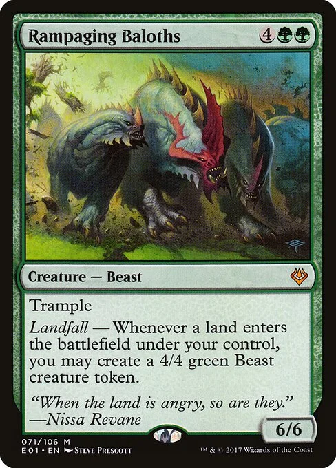 Rampaging Baloths, carta Magic di tipo Creature — Beast illustrata da Steve Prescott