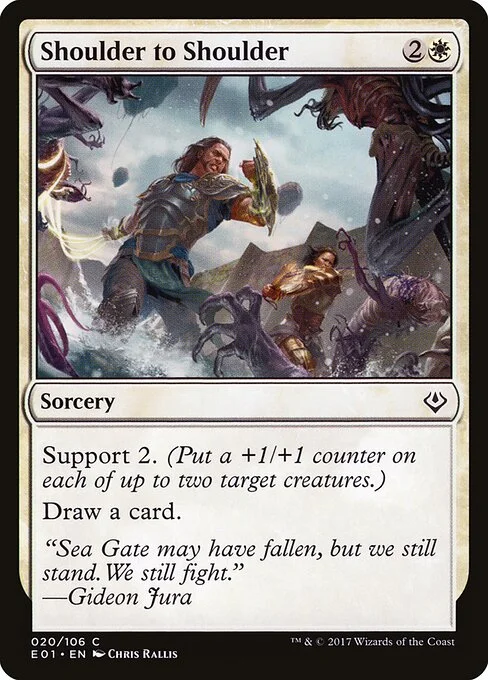 Shoulder to Shoulder, carta Magic di tipo Sorcery illustrata da Chris Rallis