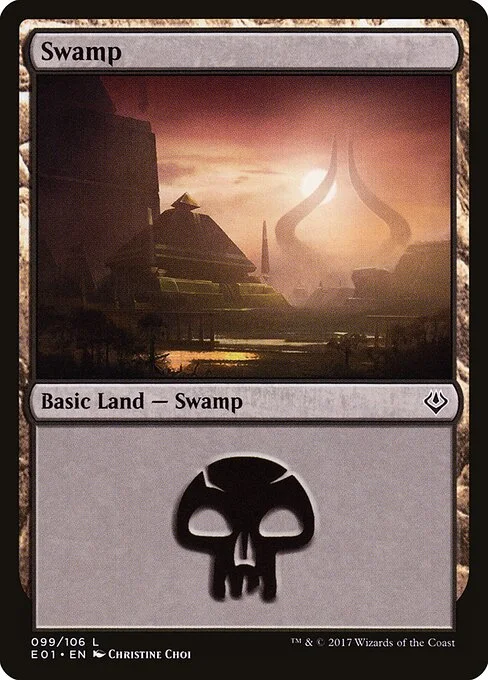 Swamp, carta Magic di tipo Basic Land — Swamp illustrata da Christine Choi