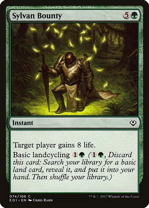 Sylvan Bounty, carta Magic di tipo Instant illustrata da Chris Rahn