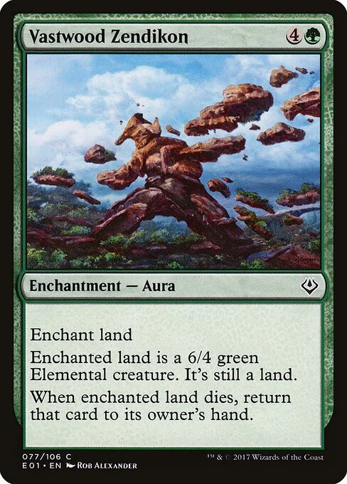 Vastwood Zendikon, carta Magic di tipo Enchantment — Aura illustrata da Rob Alexander