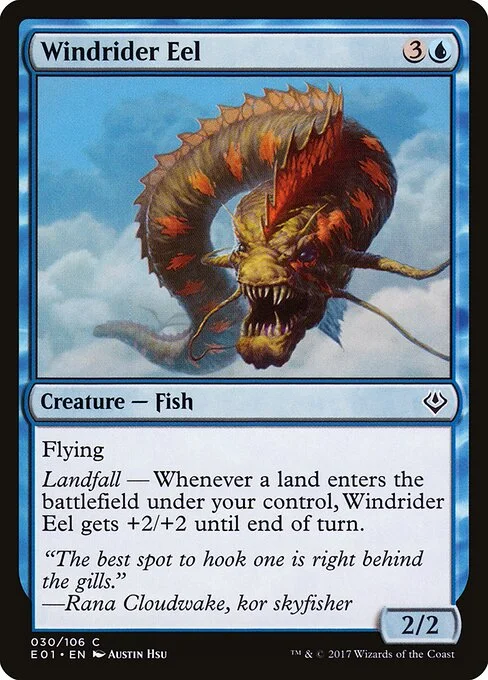 Windrider Eel, carta Magic di tipo Creature — Fish illustrata da Austin Hsu
