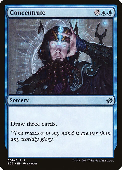 Concentrate, carta Magic di tipo Sorcery illustrata da rk post