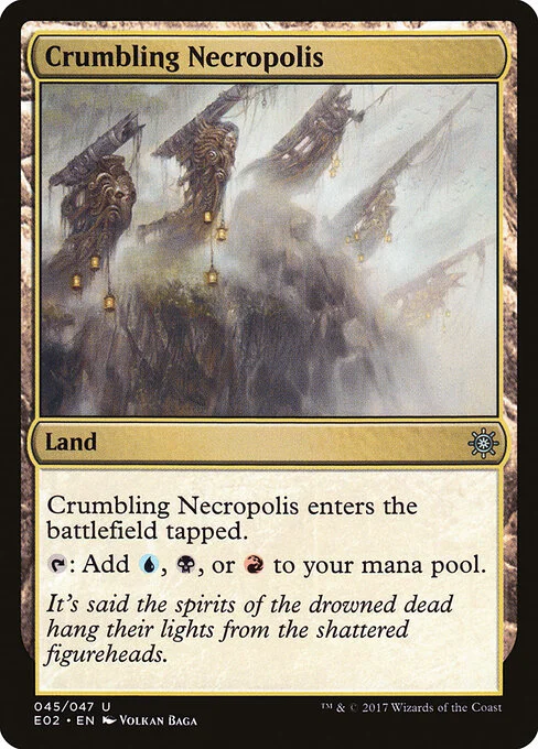 Crumbling Necropolis, carta Magic di tipo Land illustrata da Volkan Baǵa