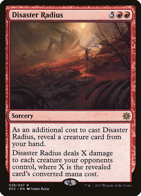 Disaster Radius, carta Magic di tipo Sorcery illustrata da James Paick