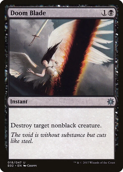 Doom Blade, carta Magic di tipo Instant illustrata da Chippy