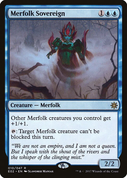 Merfolk Sovereign, carta Magic di tipo Creature — Merfolk Noble illustrata da Slawomir Maniak