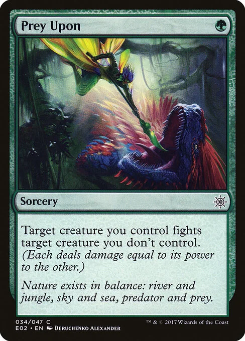 Prey Upon, carta Magic di tipo Sorcery illustrata da Deruchenko Alexander