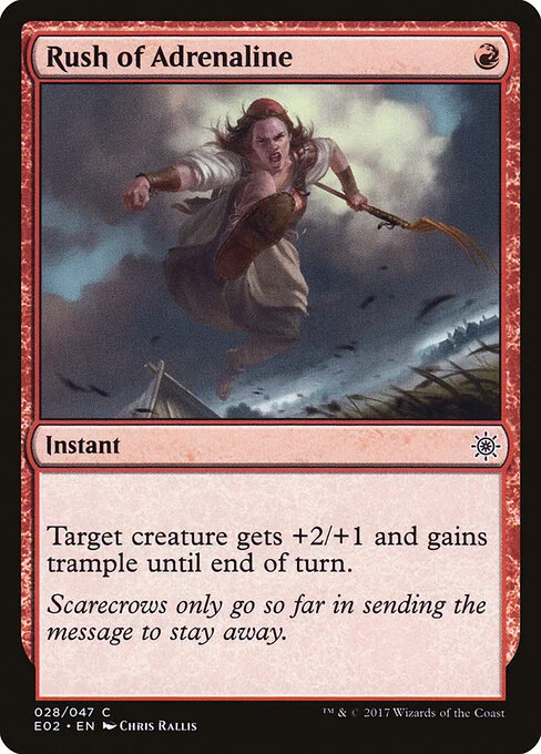 Rush of Adrenaline, carta Magic di tipo Instant illustrata da Chris Rallis