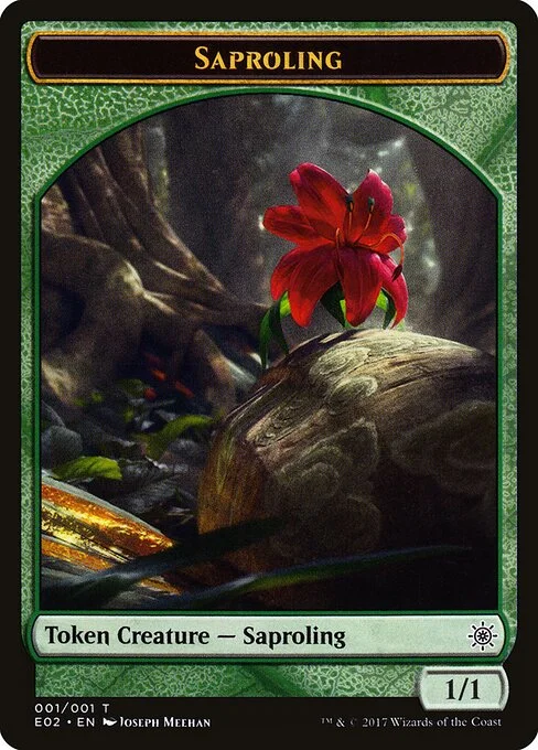 Saproling, carta Magic di tipo Token Creature — Saproling illustrata da Joseph Meehan