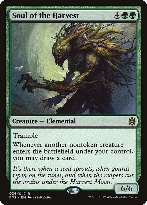 Soul of the Harvest, carta Magic di tipo Creature — Elemental illustrata da Eytan Zana