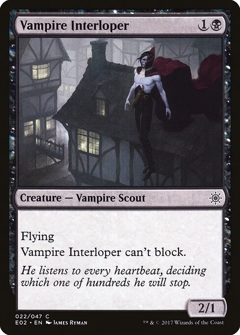 Vampire Interloper, carta Magic di tipo Creature — Vampire Scout illustrata da James Ryman