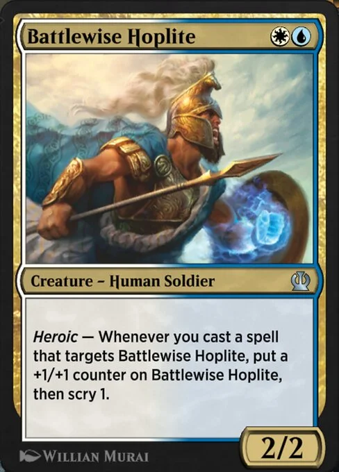 Battlewise Hoplite, carta Magic di tipo Creature — Human Soldier illustrata da Willian Murai