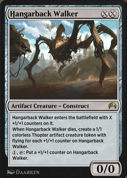 Hangarback Walker, carta Magic di tipo Artifact Creature — Construct illustrata da Daarken