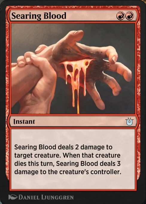 Searing Blood, carta Magic di tipo Instant illustrata da Daniel Ljunggren