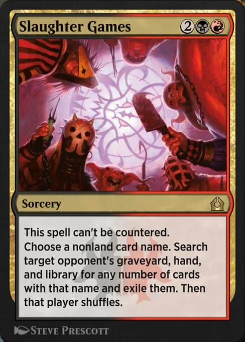 Slaughter Games, carta Magic di tipo Sorcery illustrata da Steve Prescott