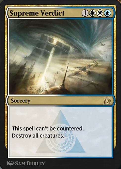 Supreme Verdict, carta Magic di tipo Sorcery illustrata da Sam Burley