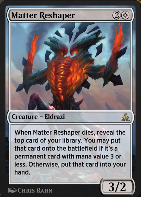 Matter Reshaper, carta Magic di tipo Creature — Eldrazi illustrata da Chris Rahn