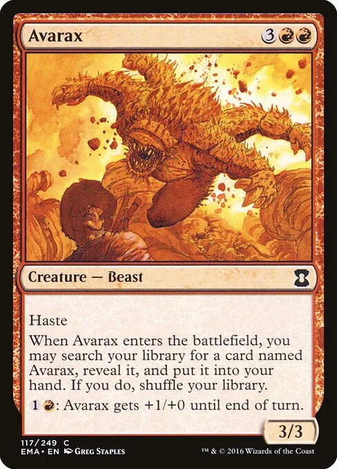Avarax, carta Magic di tipo Creature — Beast illustrata da Greg Staples