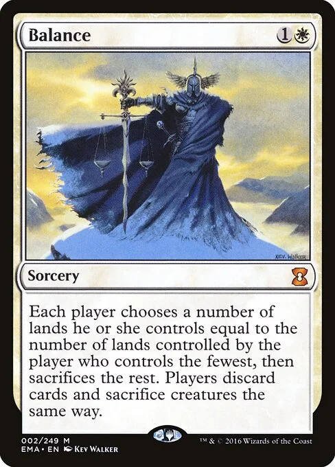Balance, carta Magic di tipo Sorcery illustrata da Kev Walker