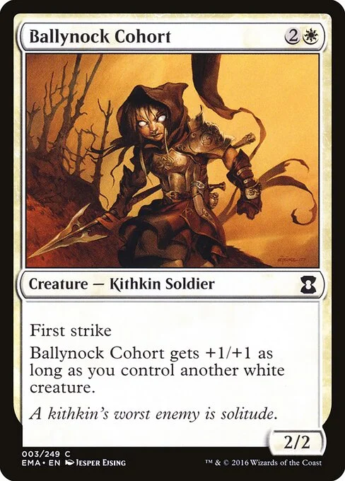 Ballynock Cohort, carta Magic di tipo Creature — Kithkin Soldier illustrata da Jesper Ejsing