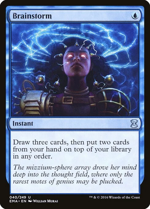 Brainstorm, carta Magic di tipo Instant illustrata da Willian Murai
