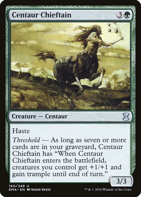 Centaur Chieftain, carta Magic di tipo Creature — Centaur illustrata da Justin Sweet