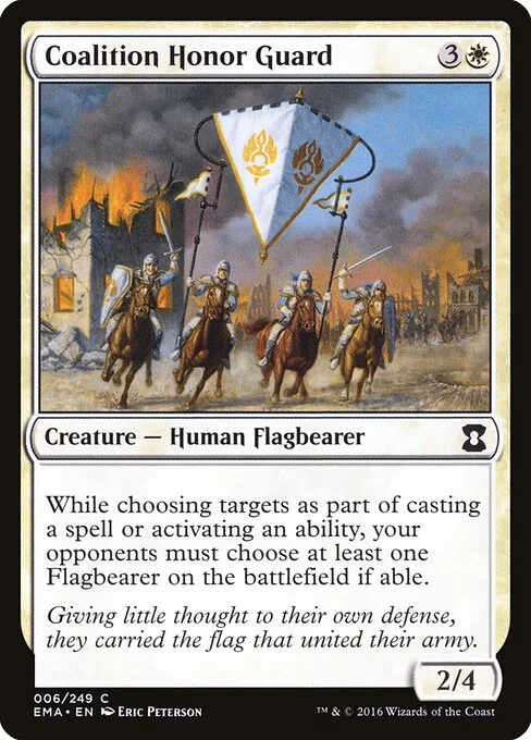 Coalition Honor Guard, carta Magic di tipo Creature — Human Flagbearer illustrata da Eric Peterson