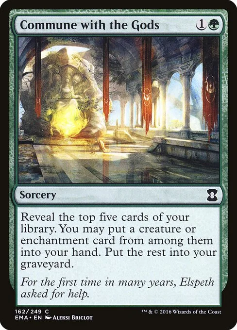 Commune with the Gods, carta Magic di tipo Sorcery illustrata da Aleksi Briclot