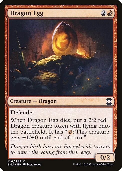 Dragon Egg, carta Magic di tipo Creature — Dragon Egg illustrata da Jack Wang