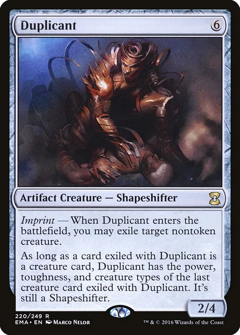 Duplicant, carta Magic di tipo Artifact Creature — Shapeshifter illustrata da Marco Nelor
