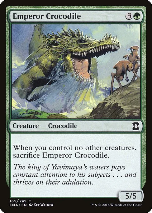 Emperor Crocodile, carta Magic di tipo Creature — Crocodile illustrata da Kev Walker