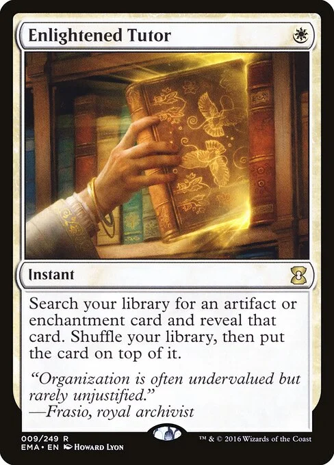 Enlightened Tutor, carta Magic di tipo Instant illustrata da Howard Lyon