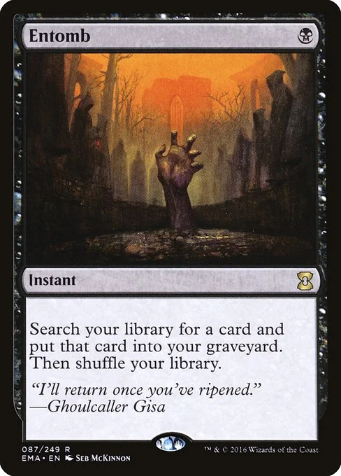 Entomb, carta Magic di tipo Instant illustrata da Seb McKinnon