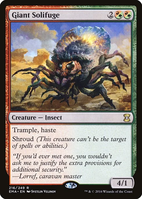 Giant Solifuge, carta Magic di tipo Creature — Insect illustrata da Svetlin Velinov