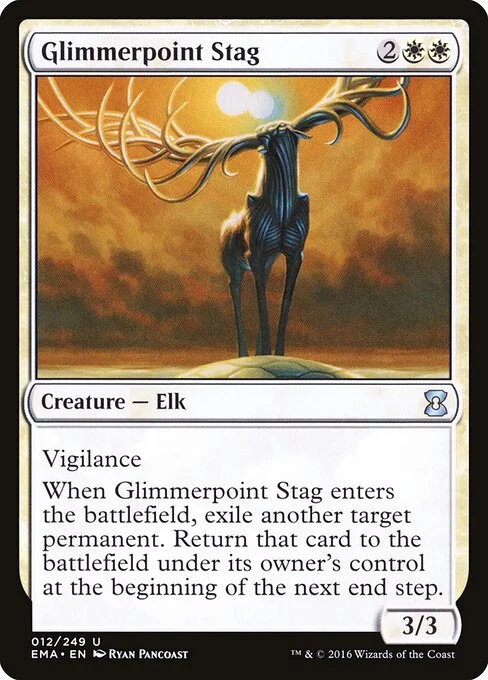 Glimmerpoint Stag, carta Magic di tipo Creature — Elk illustrata da Ryan Pancoast