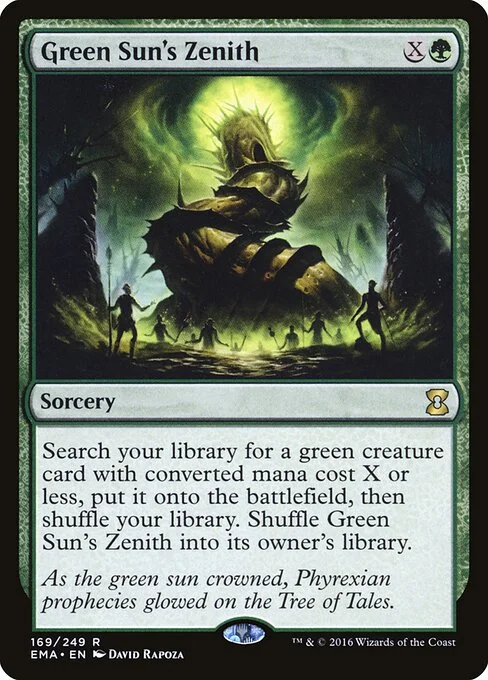 Green Sun's Zenith, carta Magic di tipo Sorcery illustrata da David Rapoza