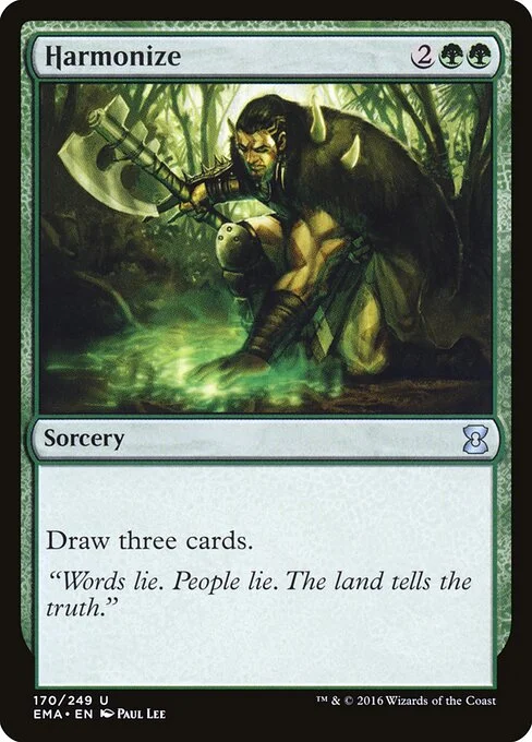 Harmonize, carta Magic di tipo Sorcery illustrata da Paul Lee