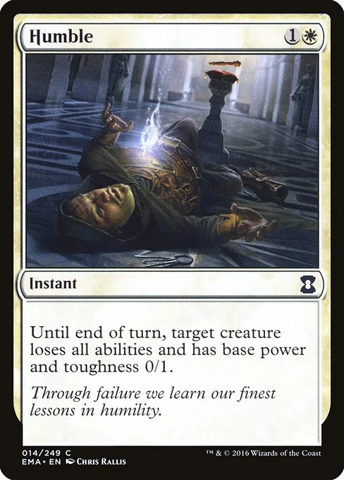 Humble, carta Magic di tipo Instant illustrata da Chris Rallis