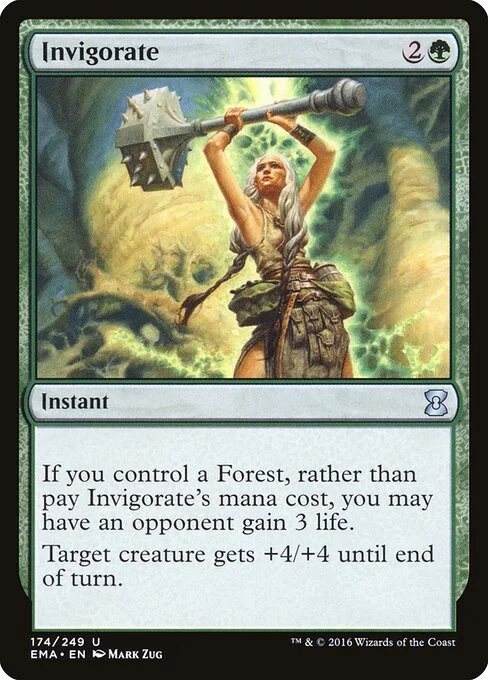 Invigorate, carta Magic di tipo Instant illustrata da Mark Zug
