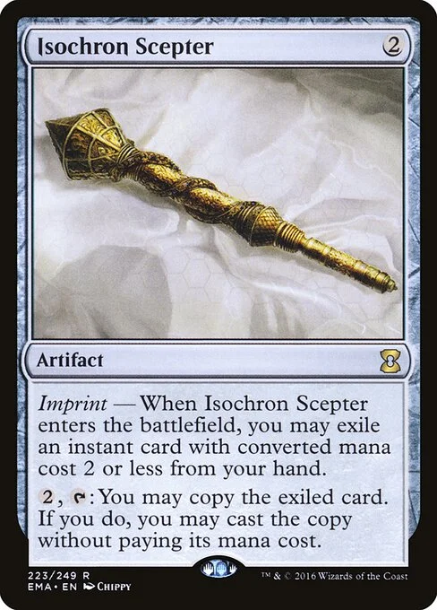 Isochron Scepter, carta Magic di tipo Artifact illustrata da Chippy