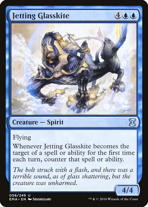 Jetting Glasskite, carta Magic di tipo Creature — Spirit illustrata da Shishizaru