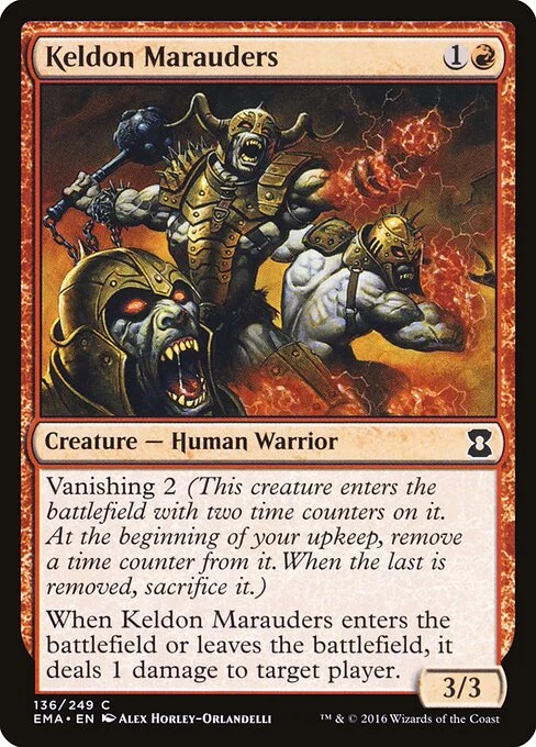 Keldon Marauders, carta Magic di tipo Creature — Human Warrior illustrata da Alex Horley-Orlandelli