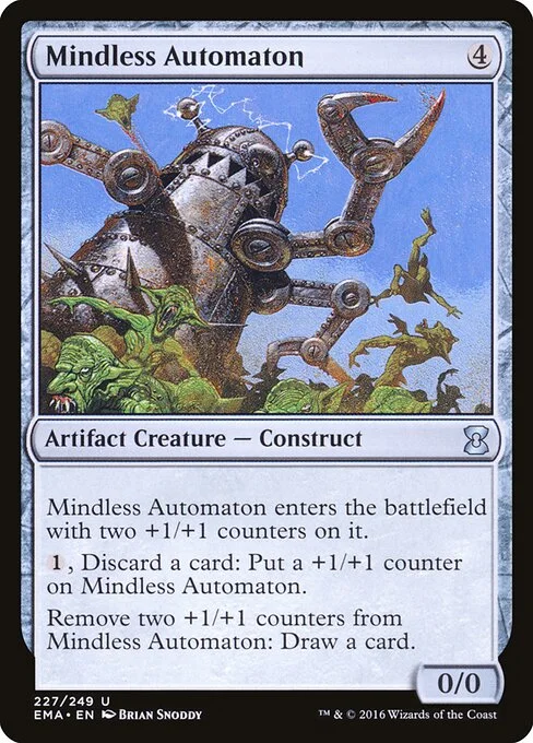 Mindless Automaton, carta Magic di tipo Artifact Creature — Construct illustrata da Brian Snõddy