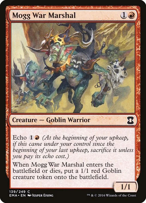 Mogg War Marshal, carta Magic di tipo Creature — Goblin Warrior illustrata da Jesper Ejsing