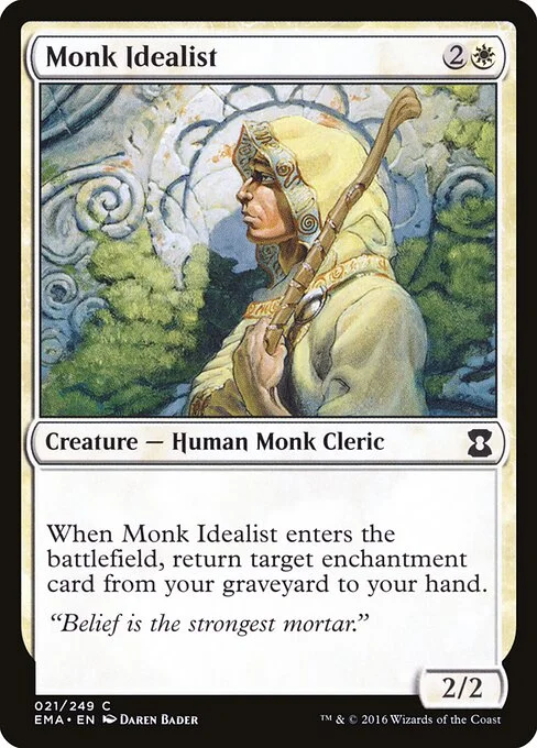 Monk Idealist, carta Magic di tipo Creature — Human Monk Cleric illustrata da Daren Bader