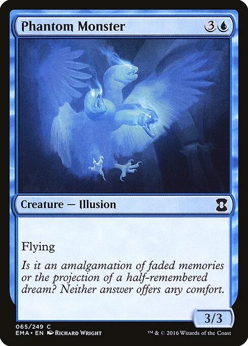 Phantom Monster, carta Magic di tipo Creature — Illusion illustrata da Richard Wright
