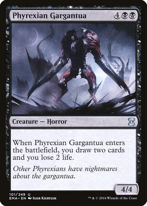 Phyrexian Gargantua, carta Magic di tipo Creature — Phyrexian Horror illustrata da Igor Kieryluk